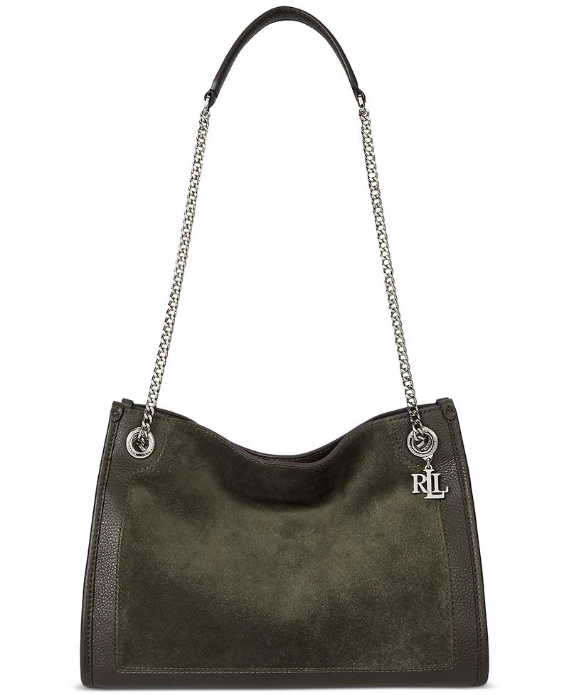 Lauren Ralph Lauren Suede & Leather Small Bradley Tote Bag