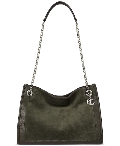 Lauren Ralph Lauren Suede & Leather Small Bradley Tote Bag