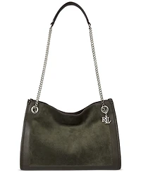 Lauren Ralph Lauren Suede & Leather Small Bradley Tote Bag