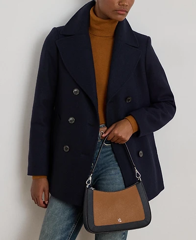 Lauren Ralph Lauren Two-Tone Leather Small Danni Bag