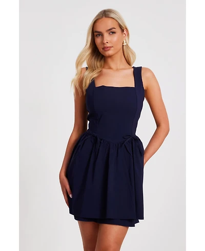 Quiz Women's Bengaline Double Layer Mini Dress