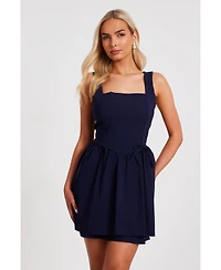 Quiz Women's Bengaline Double Layer Mini Dress