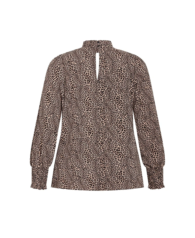 City Chic Women's Indie Print Top