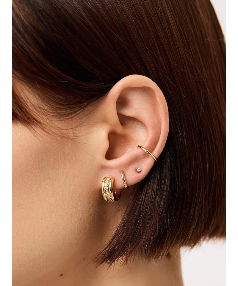 Ana Luisa Huggie Earrings - Asher Triple