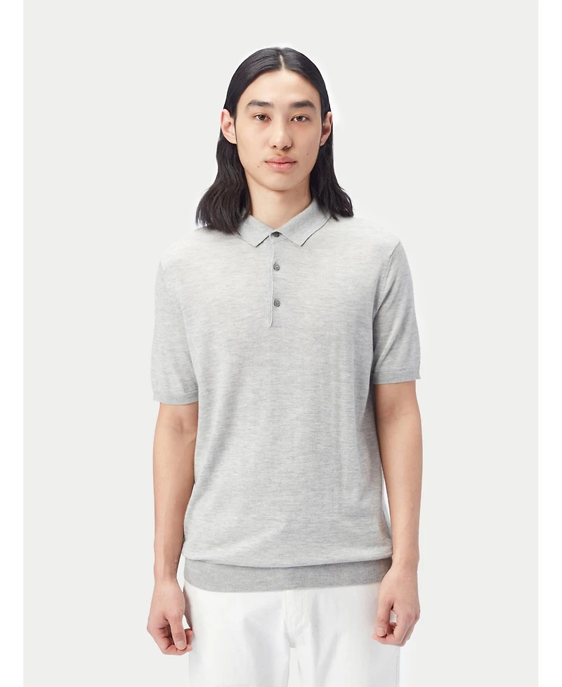 Gobi Cashmere Men's Silk Polo Shirt