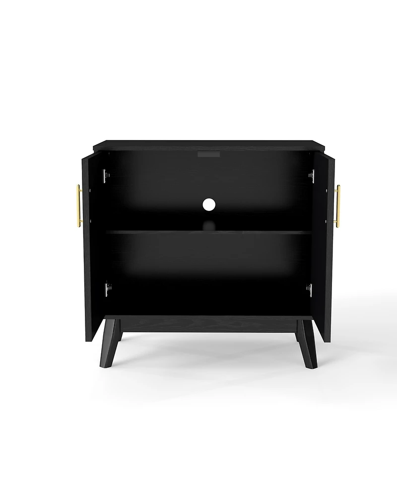 Casainc Mid Century Modern Kitchen Cabinet with Adjustable Shelves & Solid Wood Legs