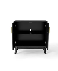 Casainc Mid Century Modern Kitchen Cabinet with Adjustable Shelves & Solid Wood Legs