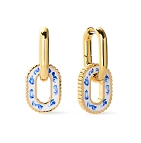 Ana Luisa Double Hoop Earrings - Ash Double Marble Blue