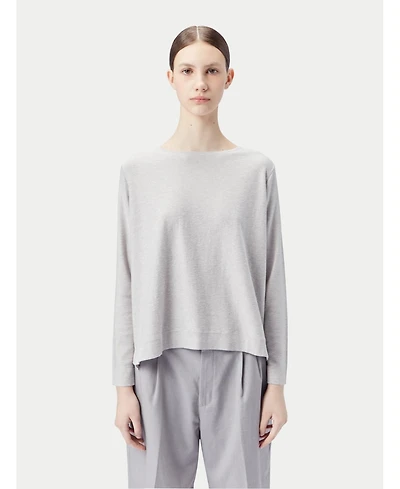 Gobi Cashmere Women's Boatneck Cotton Silk Cashmere Blend Sweater