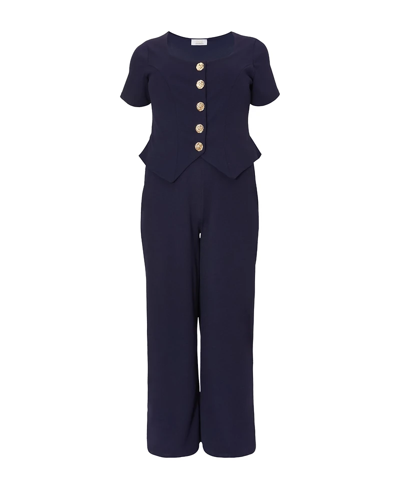 Quiz Women's Button Detail Palazzo jumpsuit