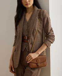 Lauren Ralph Bradley Small Pebbled Leather Crossbody Wallet
