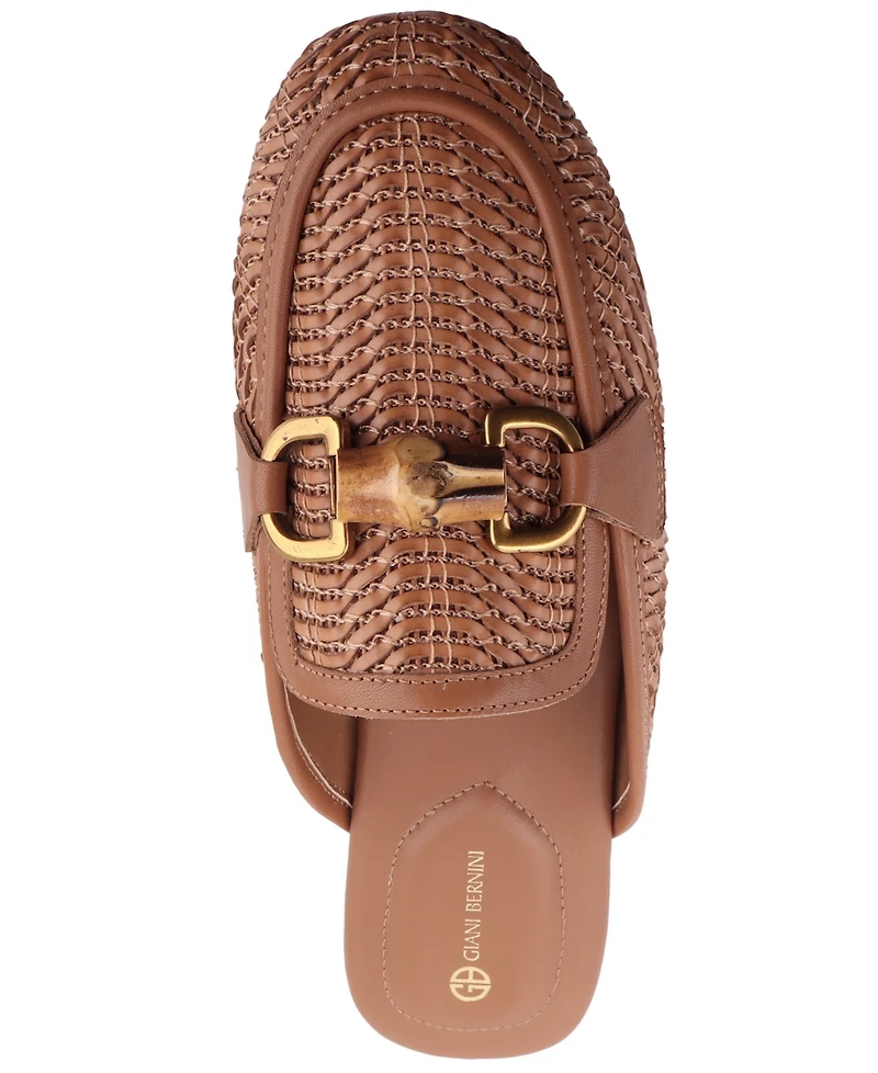 Giani Bernini Women's Kayda Raffia Woven Slip On Mules, Created for Macy's