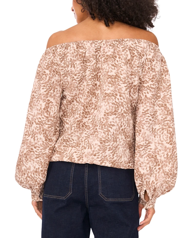 Vince Camuto Women's Printed Off-The-Shoulder Blouse