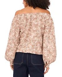 Vince Camuto Women's Printed Off-The-Shoulder Blouse
