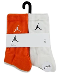 Jordan Big Kids' Everyday Essentials Crew Socks, 6-Pack