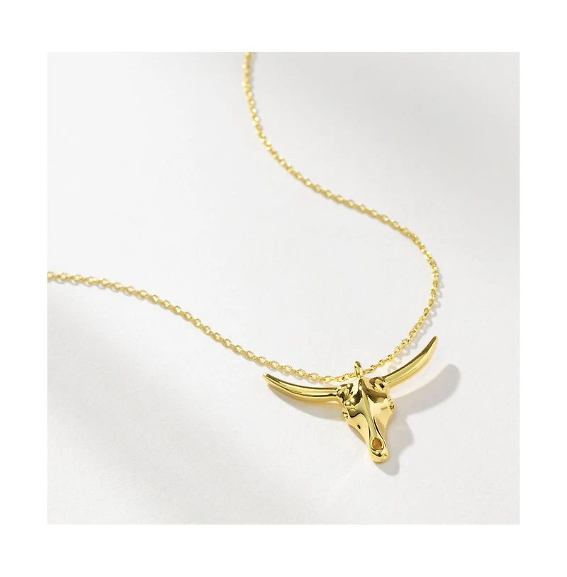 14K Gold-Plated Fighter Necklace, 20"-23"