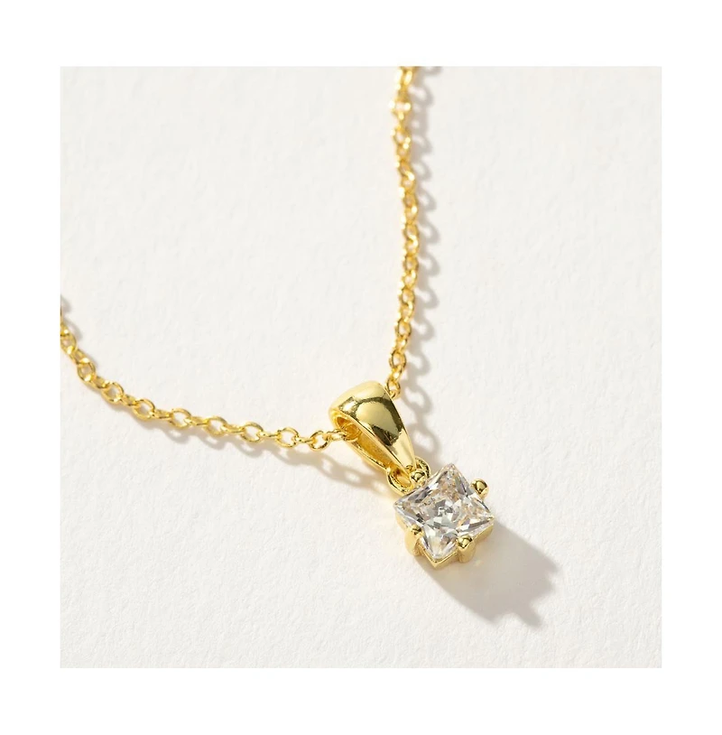14k Gold-Plated Leading Lady Pendant Necklace, 14" + 2" extender