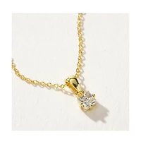 14k Gold-Plated Leading Lady Pendant Necklace, 14" + 2" extender