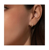14k Gold-Plated Runway Huggie Earrings, 0.5"
