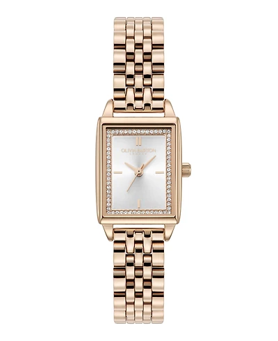 Olivia Burton Women's Quartz Carnation Gold-Tone Stainless Steel Bracelet Watch 25.5mm x 20.5mm