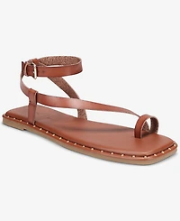 Wild Pair Women's Genessis Buckle Flat Sandals, Exclusively at Macy's