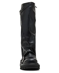 Madden Girl Women's Restore Knee-High Slouchy Lug-Sole Moto Boots