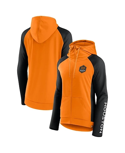 Fanatics Women's Tennessee Orange Houston Dynamo Fc Interlock Lightweight Full-Zip Jacket