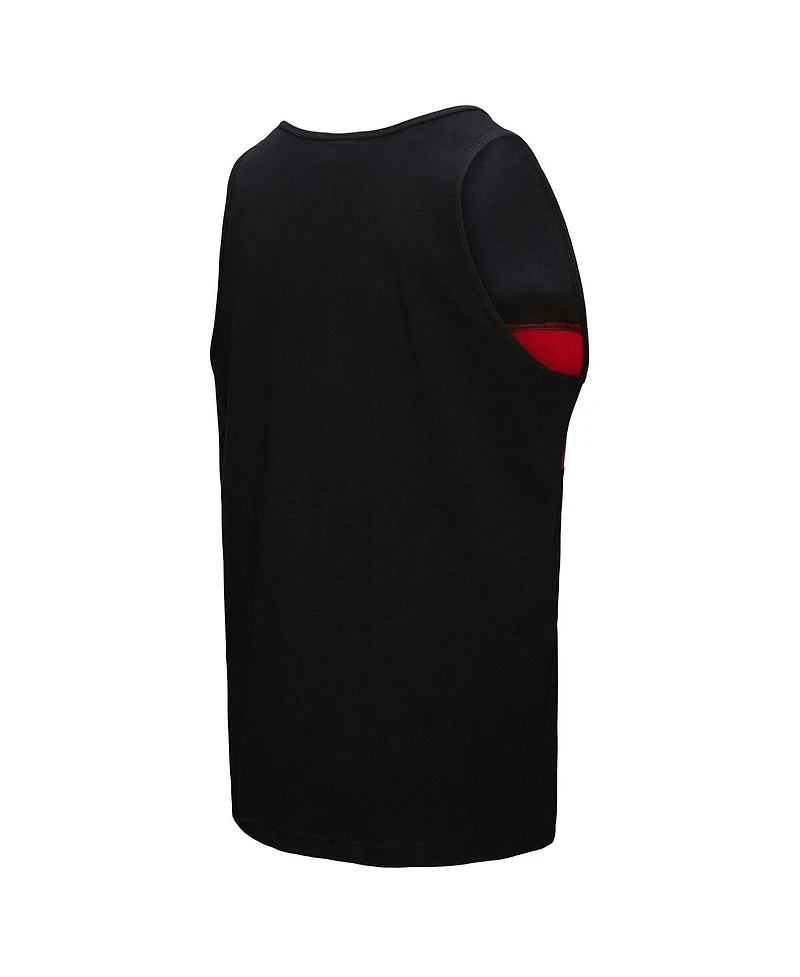 Mitchell & Ness Men's Black San Francisco 49ers Retro Color Block Tank Top