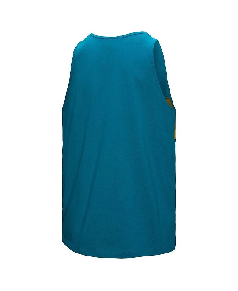 Mitchell & Ness Men's Teal Jacksonville Jaguars Retro Color Block Tank Top