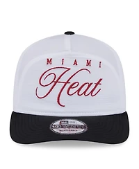 New Era Men's White/Black Miami Heat 2025 Nba Draft On-Stage Nylon 19TWENTY Adjustable Hat