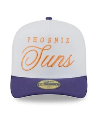 New Era Men's White/Purple Phoenix Suns 2025 Nba Draft A-Frame 59FIFTY Fitted Hat