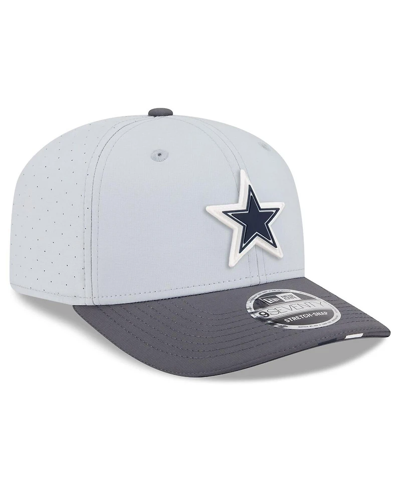 New Era Men's Gray/Graphite Dallas Cowboys 2025 Nfl Training Camp 9SEVENTY Adjustable Hat