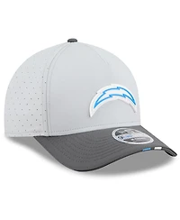 New Era Men's Gray/Graphite Los Angeles Chargers 2025 Nfl Training Camp A-Frame 9FORTY Adjustable Hat