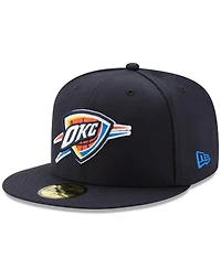 New Era Men's Navy Oklahoma City Thunder 2025 Nba Finals Champions Side Patch 59FIFTY Fitted Hat