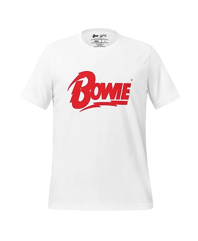 Section 119 Men's and Women's White David Bowie Logo T-Shirt