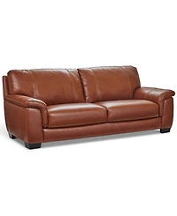 Cobbie Leather 89" Sofa, Macy's Exclusive