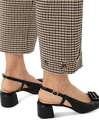 Liverpool Los Angeles Petite Houndstooth Cropped Utility Pants