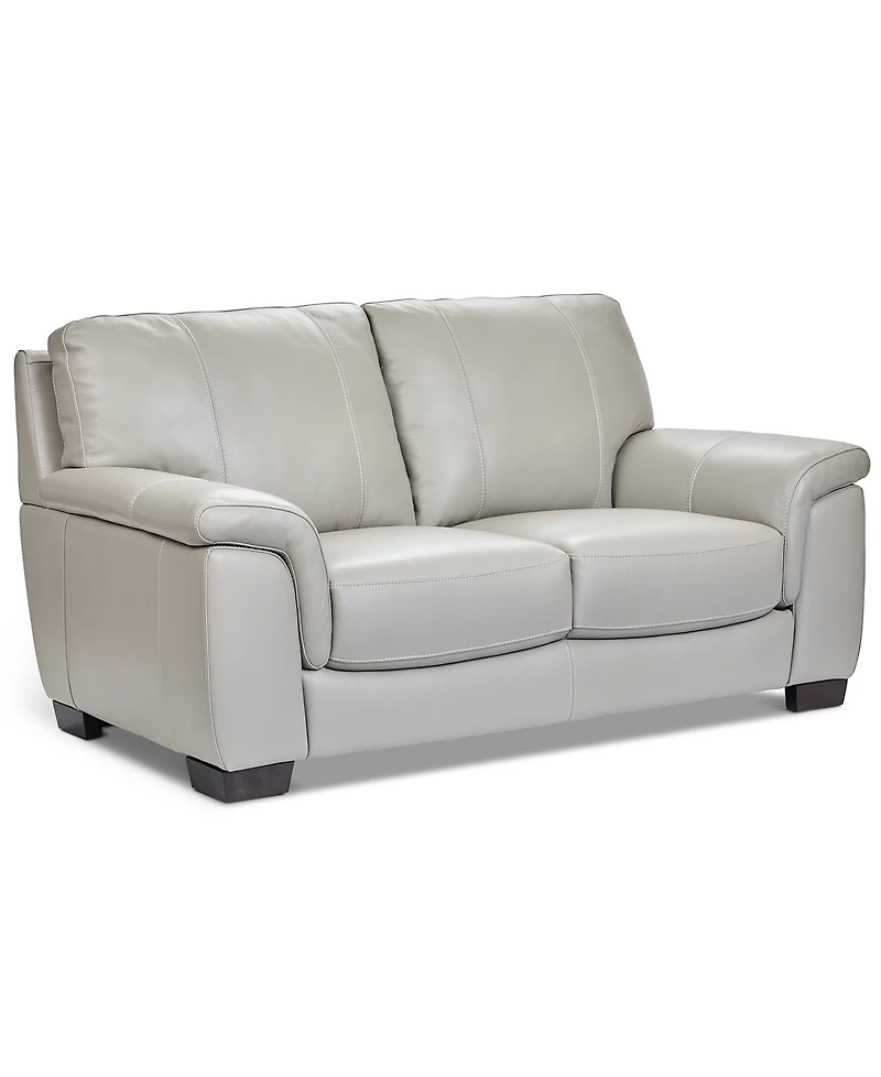 Cobbie Leather 69" Loveseat, Macy's Exclusive