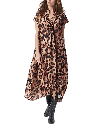 Dee Ocleppo Women's Jasmina Printed Scarf-Tie Midi Dress