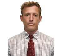 Brooks Brothers Men's Regular-Fit Spread Collar Windowpane Dress Shirt
