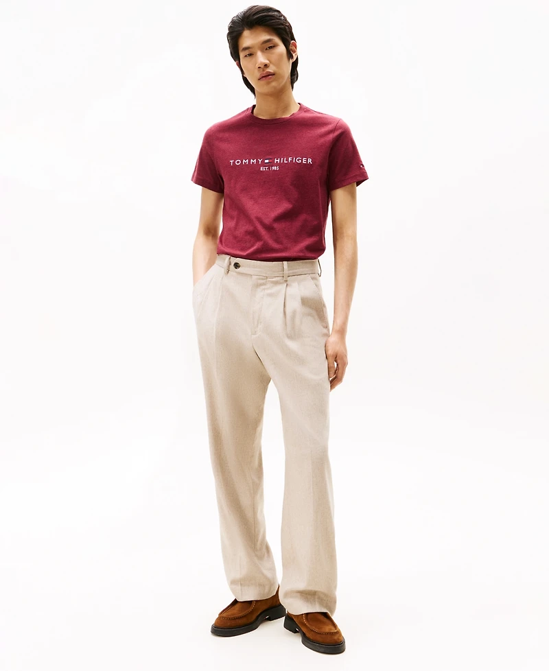 Tommy Hilfiger Men's Embroidered Logo Regular-Fit Crewneck T-Shirt