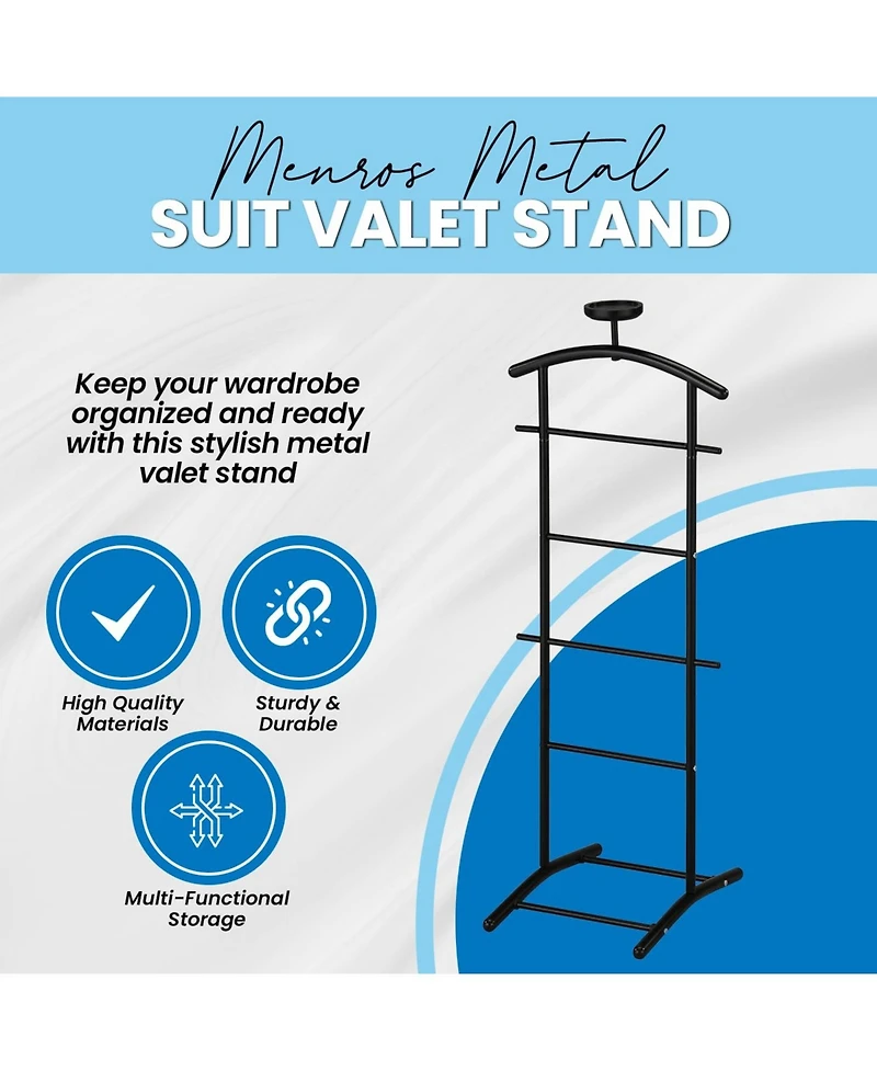 Kings Brand Furniture - Lebedev Metal Suit Valet Stand, Clothes Rack