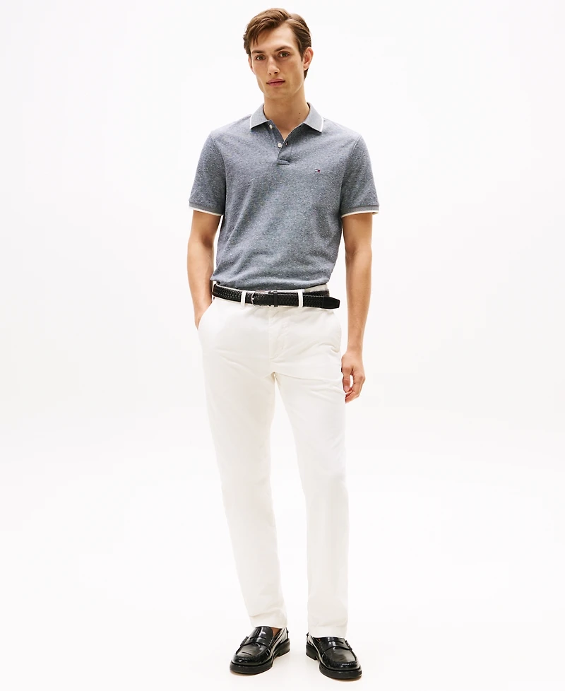 Tommy Hilfiger Men's Regular-Fit Tipped Linen Polo Shirt