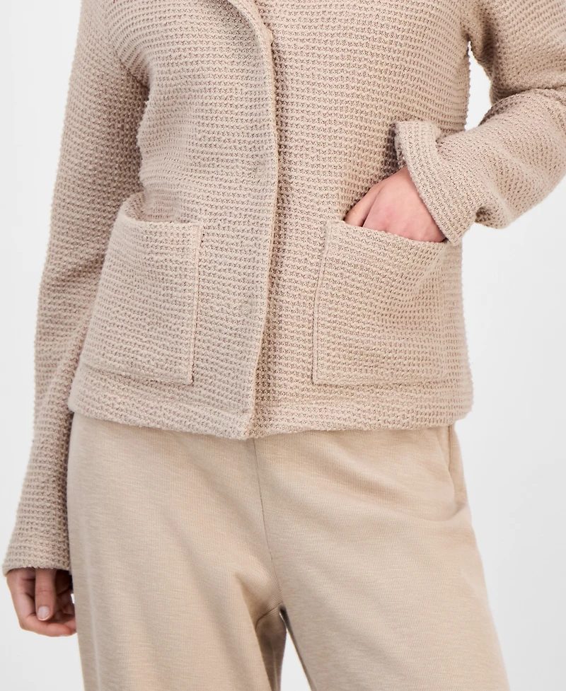 Eileen Fisher Women's Round Neck Cotton Jacket