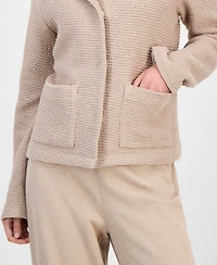 Eileen Fisher Women's Round Neck Cotton Jacket