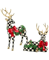 MacKenzie-Childs Courtly Check Outdoor Resting Deer