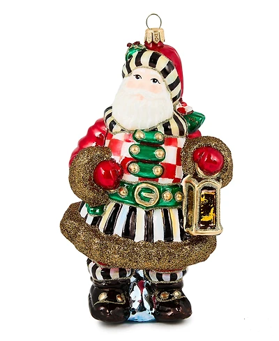 MacKenzie-Childs Courtly Check Town Crier Santa Ornament