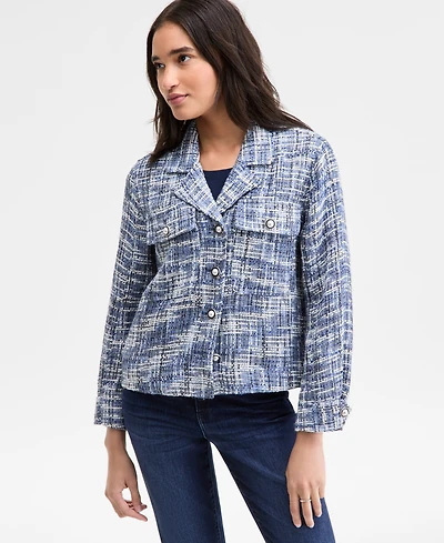 Liverpool Los Angeles Women's Boucle Pearl-Button Jacket