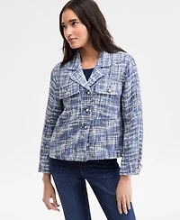 Liverpool Los Angeles Women's Boucle Pearl-Button Jacket