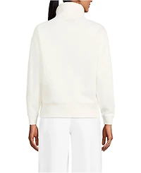 Lands' End Women's Serious Sweats Relaxed Long Sleeve Half Zip Sweatshirt - Set Top